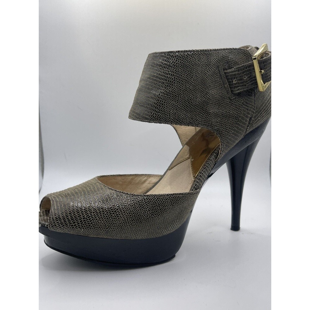 Michael Michael Kors Brown Women's Platform Stiletto Peep Toe Heels Size 8